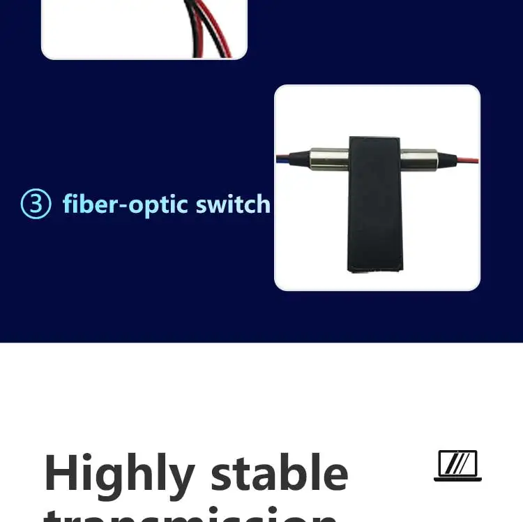 ZG TECH Dual 1x2 Multimode Fiberoptic Switch 8-Port 1310/1550nm FTTx LC/SC/FC/ST Connectors