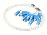 PLC 1x16 Mini Steel Tube Fiber Optic Splitter SC/UPC 0.9mm Singlemode Telecom-Grade