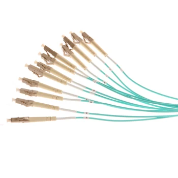 12-Fiber MTP OM3 OM4 Multimode 3mm LSZH Copper MPO/LC Female/Male Connector Fiber Optic Patch Cord