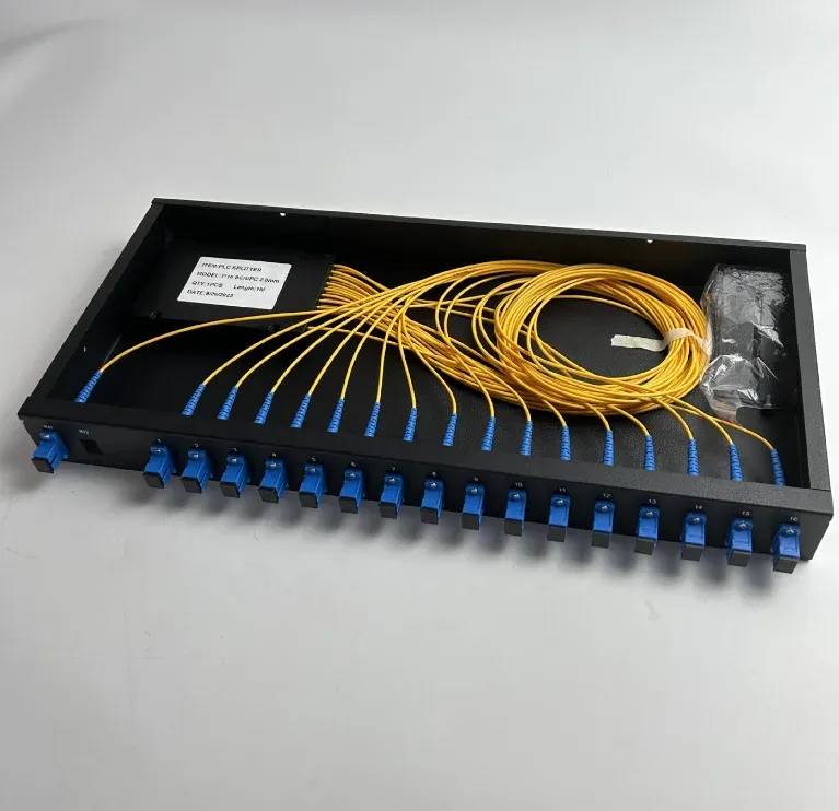 16 Port Fiber Optic Termination Box, Telecom-Grade SC/FC/LC Fully Loaded Splice Box with