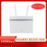 Unlocked B525-65a 4g Lte Cat6 300m Wireless Router 4 X Rj45 Gigabit Ethernet Ports 1wlan B