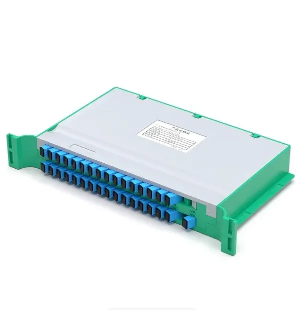 Rack-Mounted Fiber Optic PLC Splitter 1x8/1x16/1x32, Enhanced Thickened Steel Frame SC/UPC