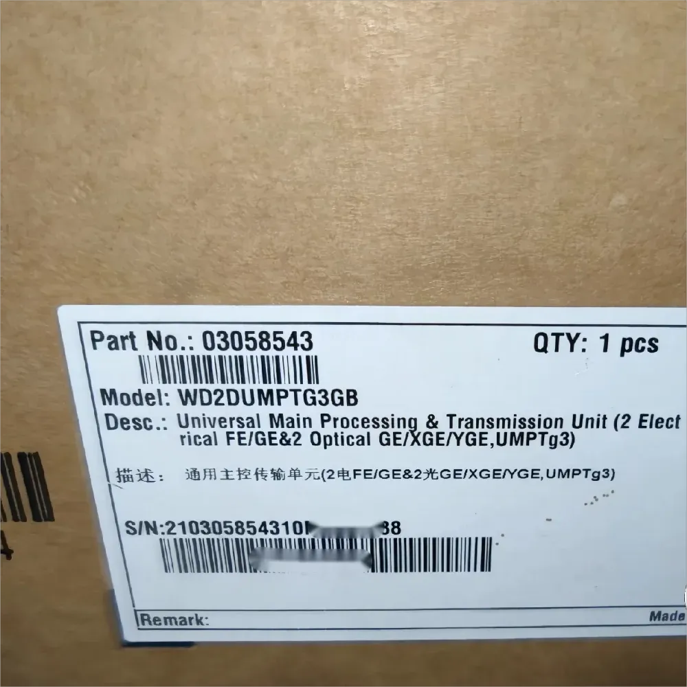 Main processing transmission unit UMPTG3 WD2DUMPTG3GB 03050GJN 03058543 BBU baseband board