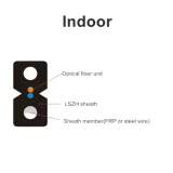 GJXH GJXFH FTTH Indoor Drop Cable 2 Core Single Mode (G652D/G657A1) Fiber Optic Cable for 