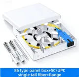 SC LC 86 Type Fiber Optic Faceplate Dual Port FTTH Terminal Box Desktop Optical Cable Outl