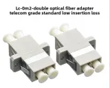 10G LC OM2 Multimode Fiber Optic Coupler Dual Fiber Adapter with Flange Plate for FTTH IP 