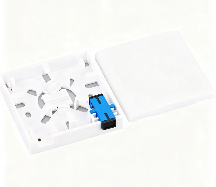 FTTH 86 Type Wall Faceplate Dual SC Port Fiber Optic Outlet Box Desktop Opticl Panel,OEM A