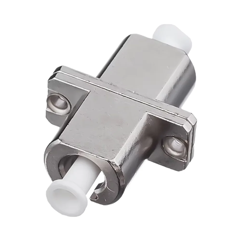 Single-Mode LC Fiber Adapter Metal Flange Single-Core Telecom Grade Coupler