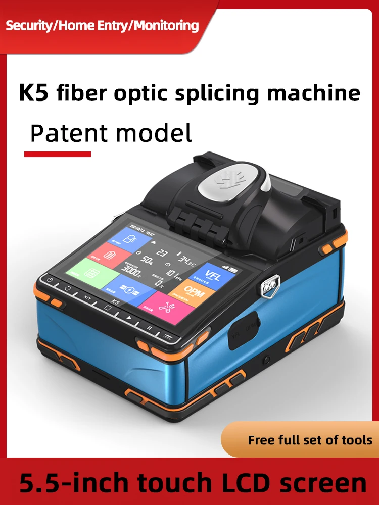Fusion Splicer Machine K5 FTTH Optical Fiber Optic Equipment Cable Patch Cord High Quality