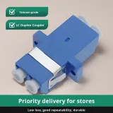 LC Duplex Fiber Optic Connector Small Square Head LC-LC Universal Flange Telecom Grade Sin