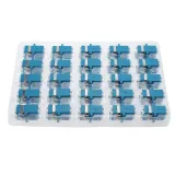 LC Duplex Fiber Optic Connector Small Square Head LC-LC Universal Flange Telecom Grade Sin