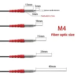 0.8mm Fine Needle Diffuse Reflection Fiber Optic Probe Convex Tube M3/M4 Thread Compatible