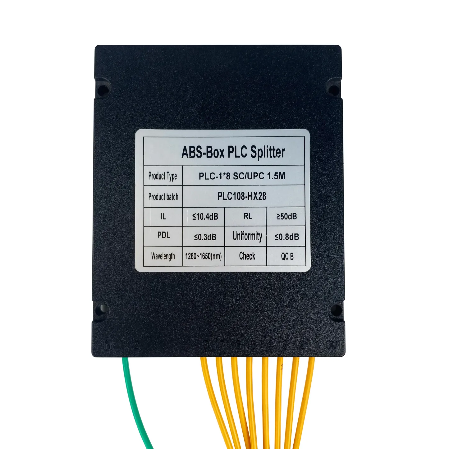 Hot Selling 1x8 ABS PLC Fiber Optic Splitter with SC UPC Connector Ftth Passive Splitter f