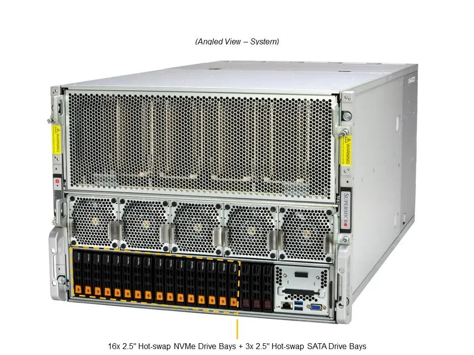 For SuperServer SYS-821GE-HR, Rackmount, 32 DIMM slots Up to 8TB, server rack, GPU Server 8U 1