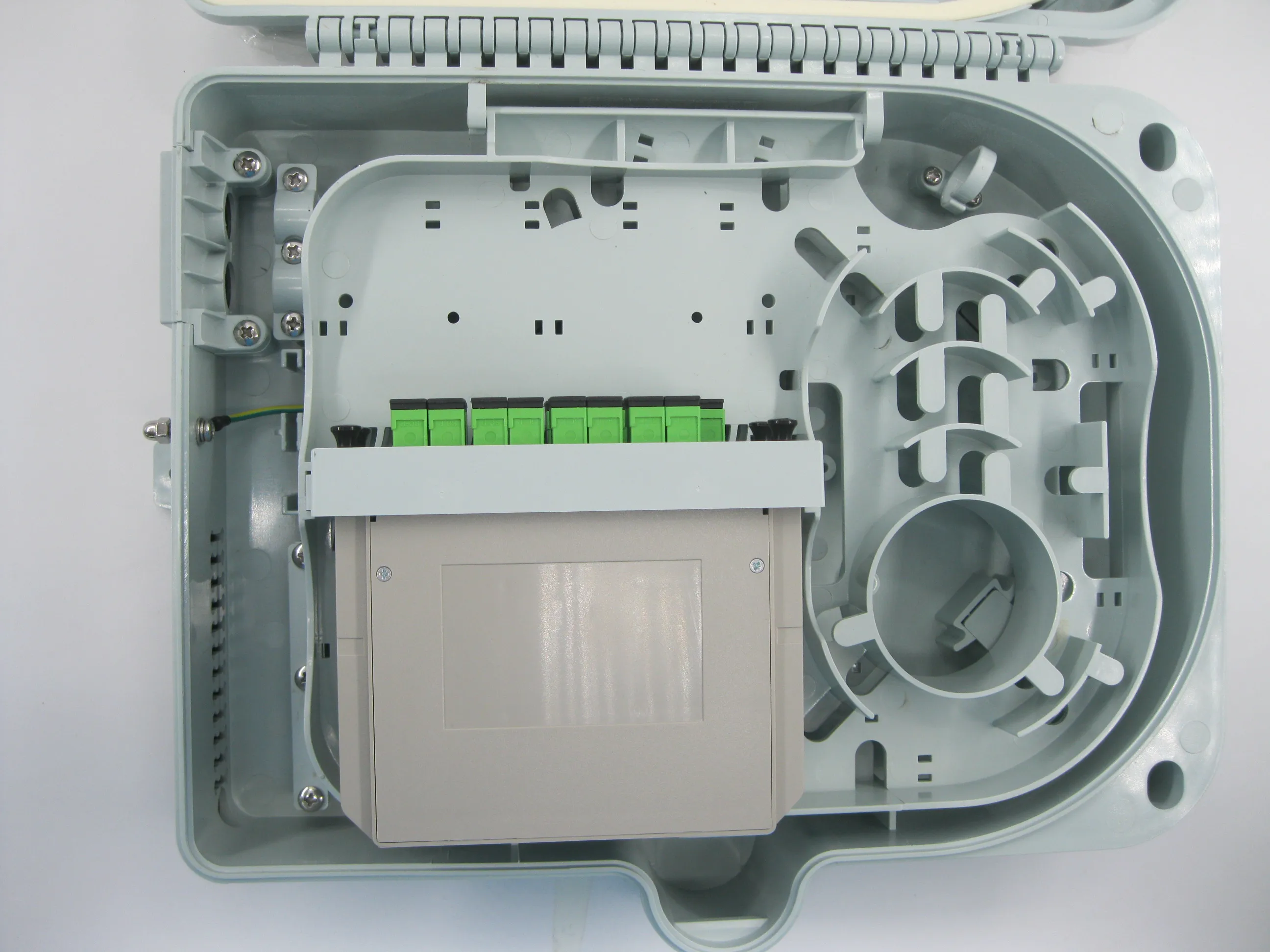 Factory FTTH 24 cores outdoor Fiber optic Termination Box 1x16 PLC splitter distribution b