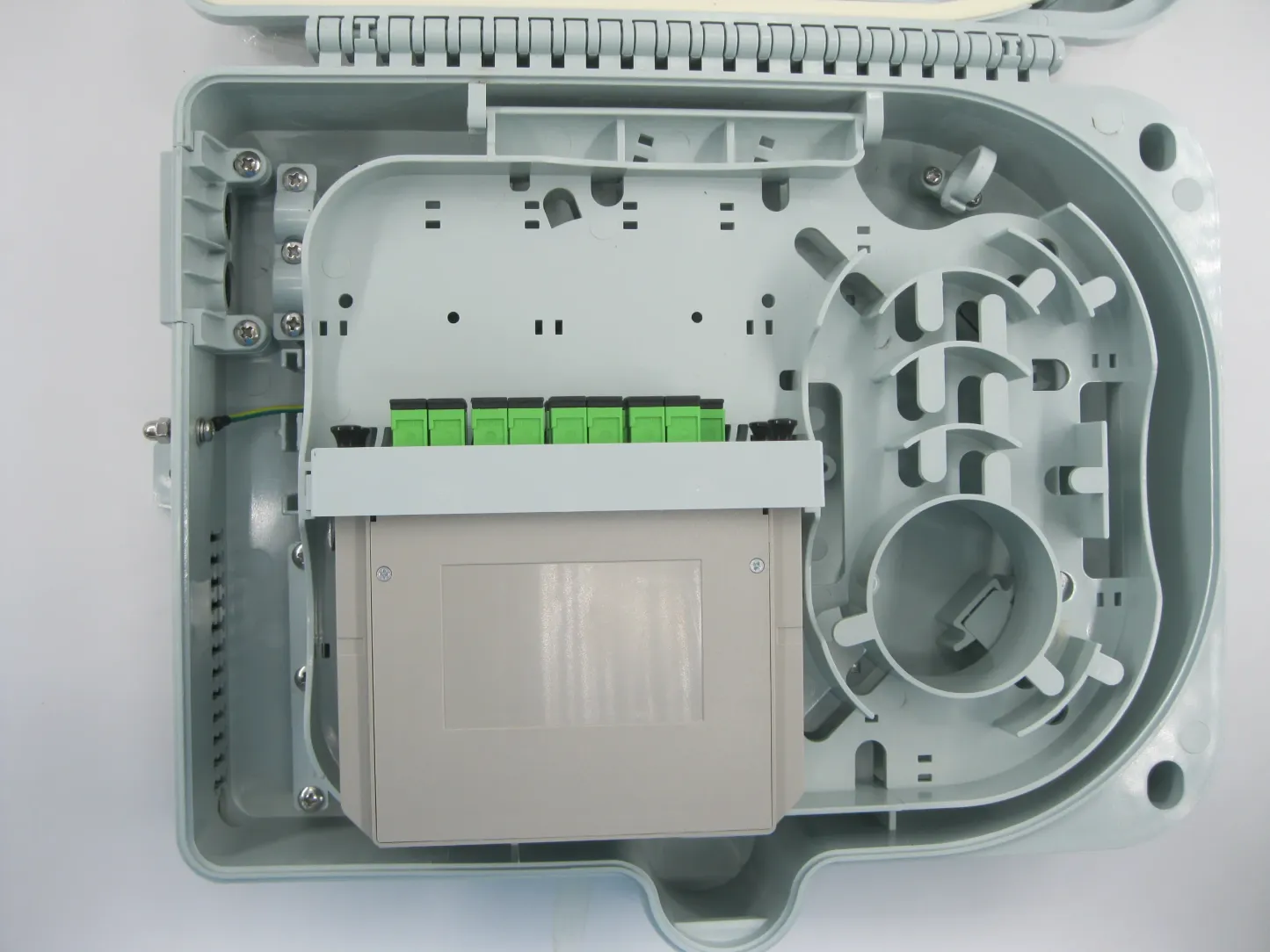 Factory FTTH 24 cores outdoor Fiber optic Termination Box 1x16 PLC splitter distribution b