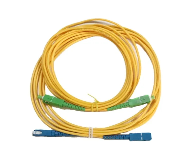 High quality indoor fiber patch cord drop cable SC/APC-SC/APC fiber optic patch cord LSZH yellow scpc patch cord-boxintelecom