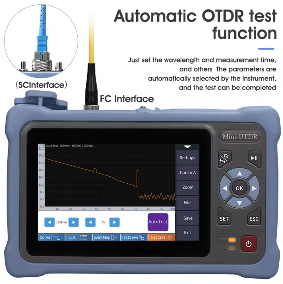 Fiber Optic Tester Novker Otdr Nk6000 1310/1550/1625nm Pon Smart Mini Otdr