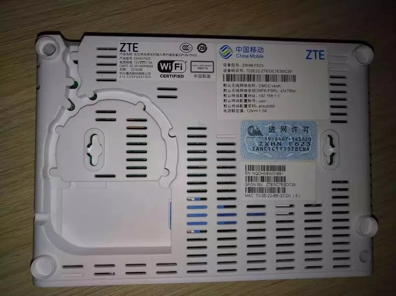 Cheapest Price the Used ZTE F623 GPON ONU 1GE+3FE+usb+2.4G WIFI +1POTS English Firmware Ftth Networking Equiment-boxintelecom