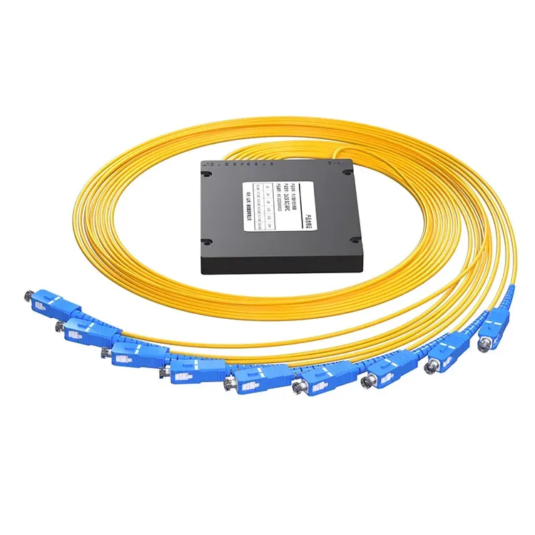 PLC Fiber Optic Splitter 1*4 1*8 SC/FC/UPC Connector Box/Mini Module Type Singlemode FTTH