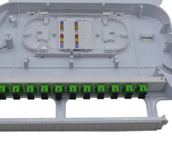 Sliding Type Indoor 24 Port Fiber Optic Patch Panel Wall Mount with SC Adapter