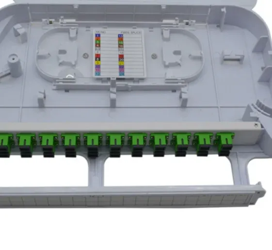Sliding Type Indoor 24 Port Fiber Optic Patch Panel Wall Mount with SC Adapter