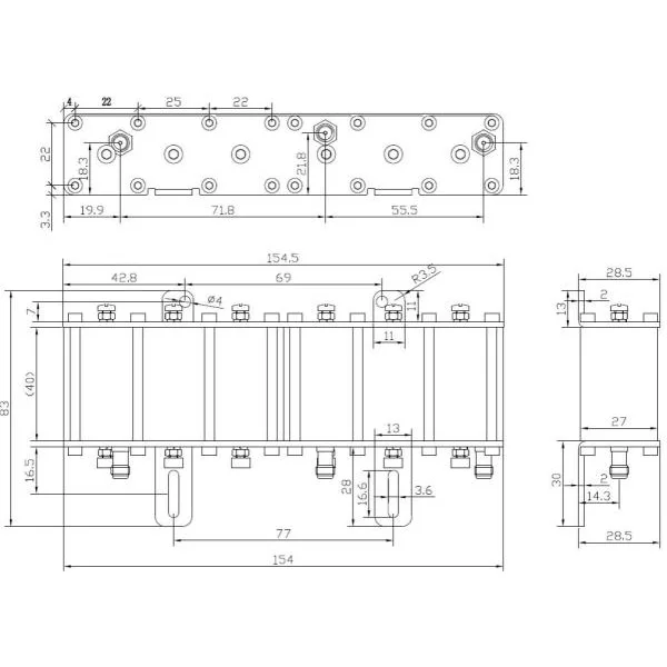 New Product 30W 422/412MHz Mini VHF Duplexer with SMA-Female Connector