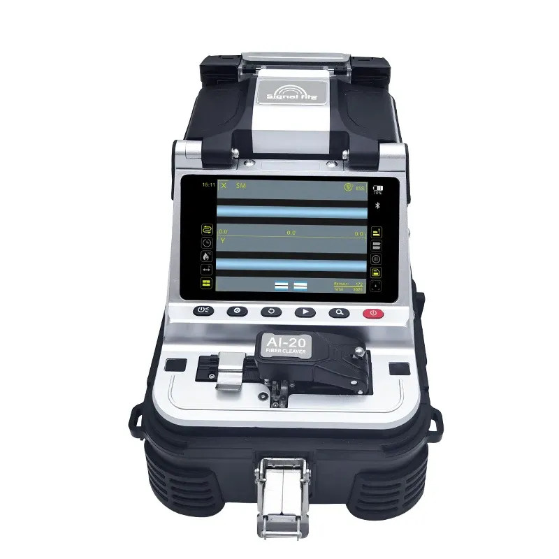 Fiber Fusion Splicer High Accuracy AI-20 Six Motors Auto 6S Fast Splicing Machine FTTX Fib
