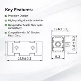 SC Simplex OS2 MM OM3 OM4 Fiber Optic Adapter/Coupler Without Flange With Legs for SingleM
