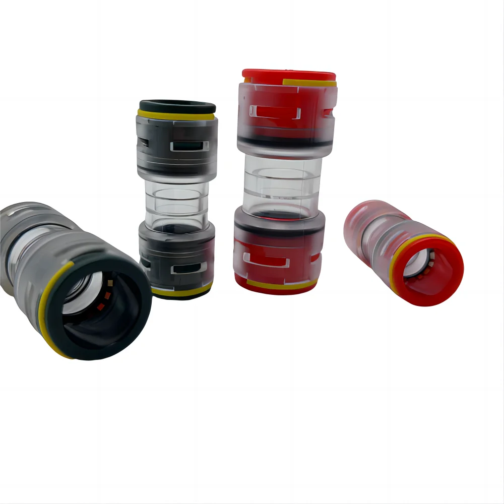 Fiber Optic Plastic Straight Quick Connector HDPE Microduct Straight Coupling Microduct