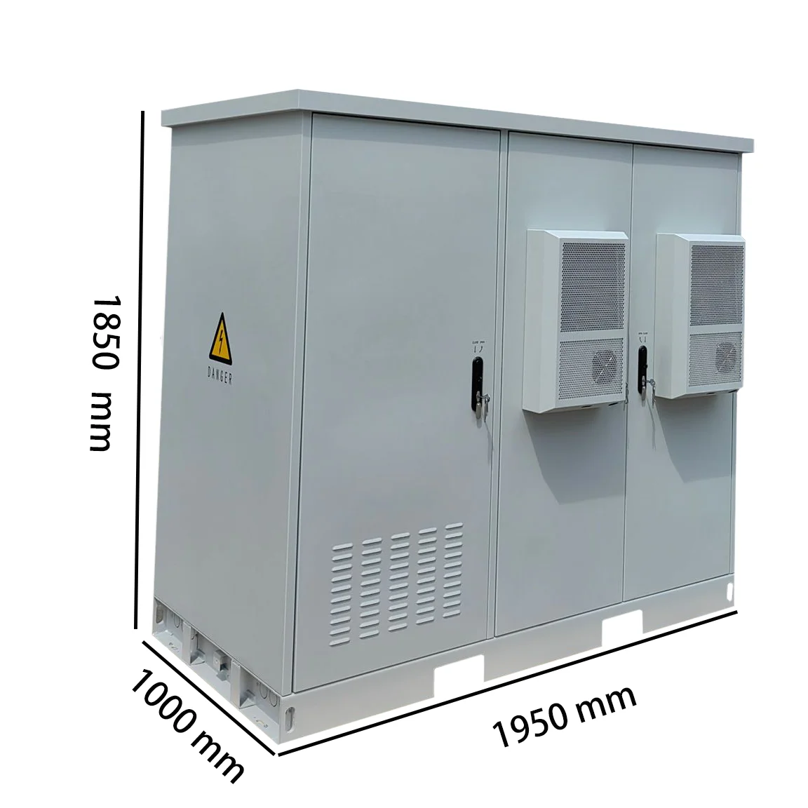 Customized IP55 Outdoor Steel Enclosure 5G Electronic Instrument Shell Three Rooms Battery Cabinet for Electronics Instruments-boxintelecom