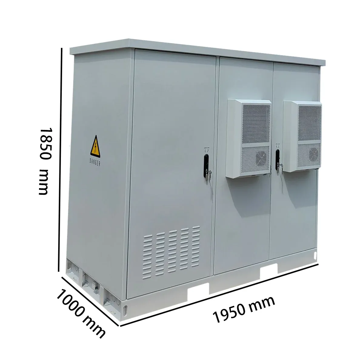 Customized IP55 Outdoor Steel Enclosure 5G Electronic Instrument Shell Three Rooms Battery Cabinet for Electronics Instruments-boxintelecom