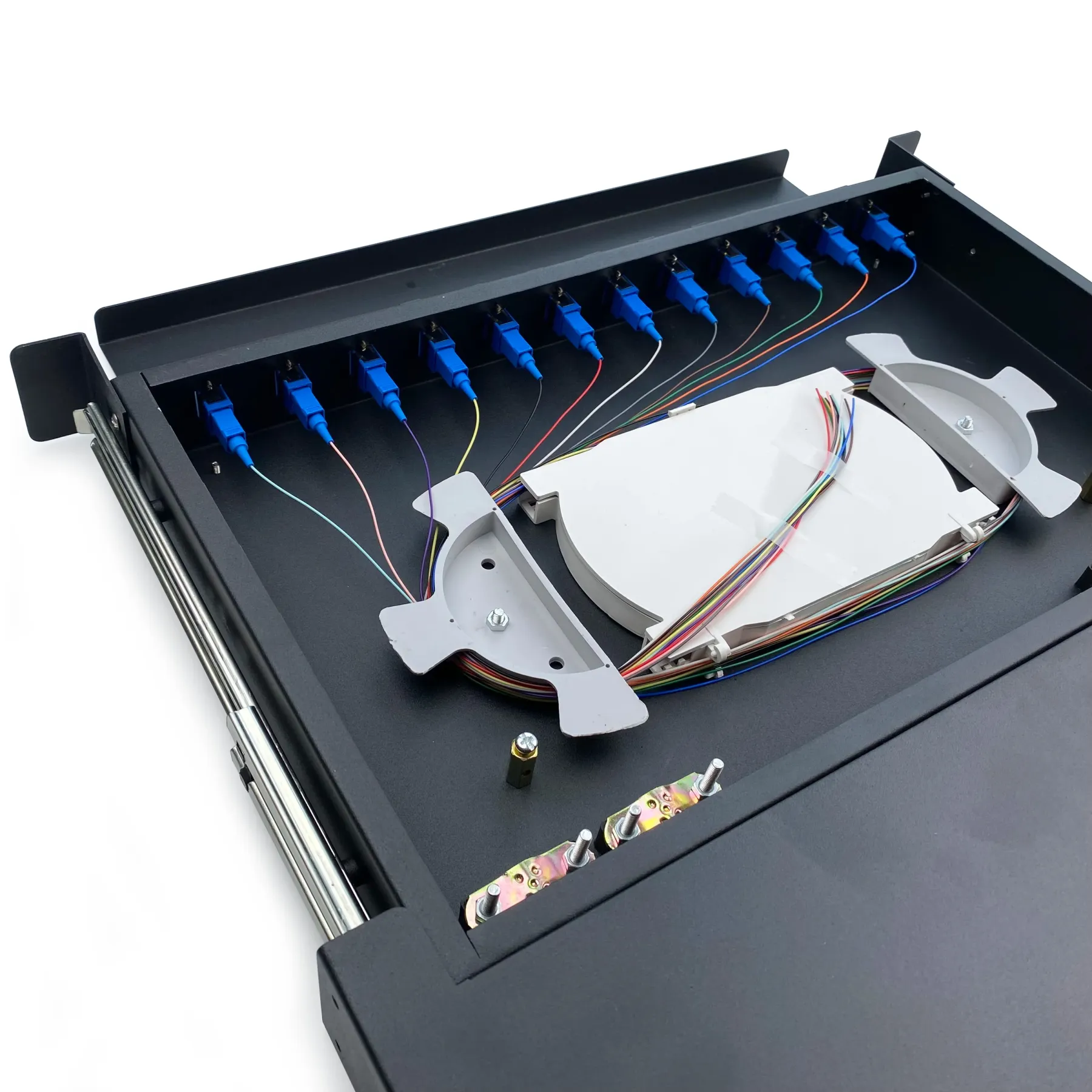 Fiber Patch Panel FTTH Wall Mounted Sc/FC/St/LC APC/Upc Distribution Frame Fiber Optic Pat