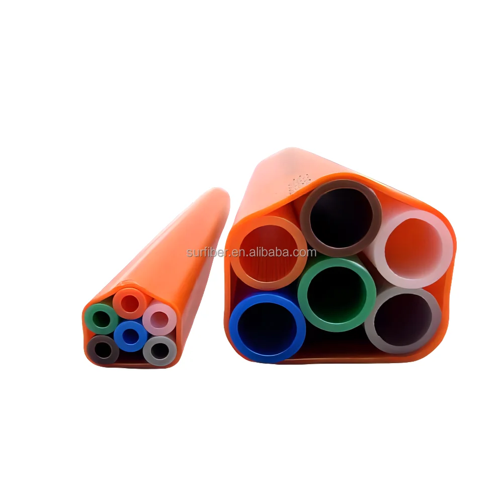 6-Way 14/12mm HDPE Microduct Pipe Bundle with 1.2mm PE Jacket for Fiber Optic Protection