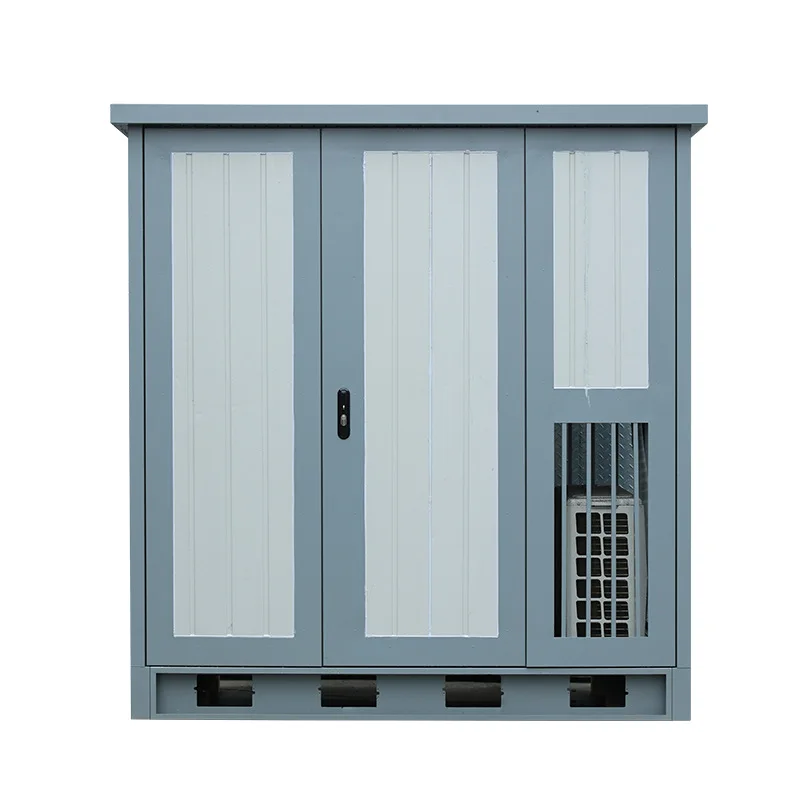 RH IP54 Waterproof Dustproof Powder Coated Steel Two-Compartment Outdoor Communication Cabinet Electronics Instrument Enclosure-boxintelecom