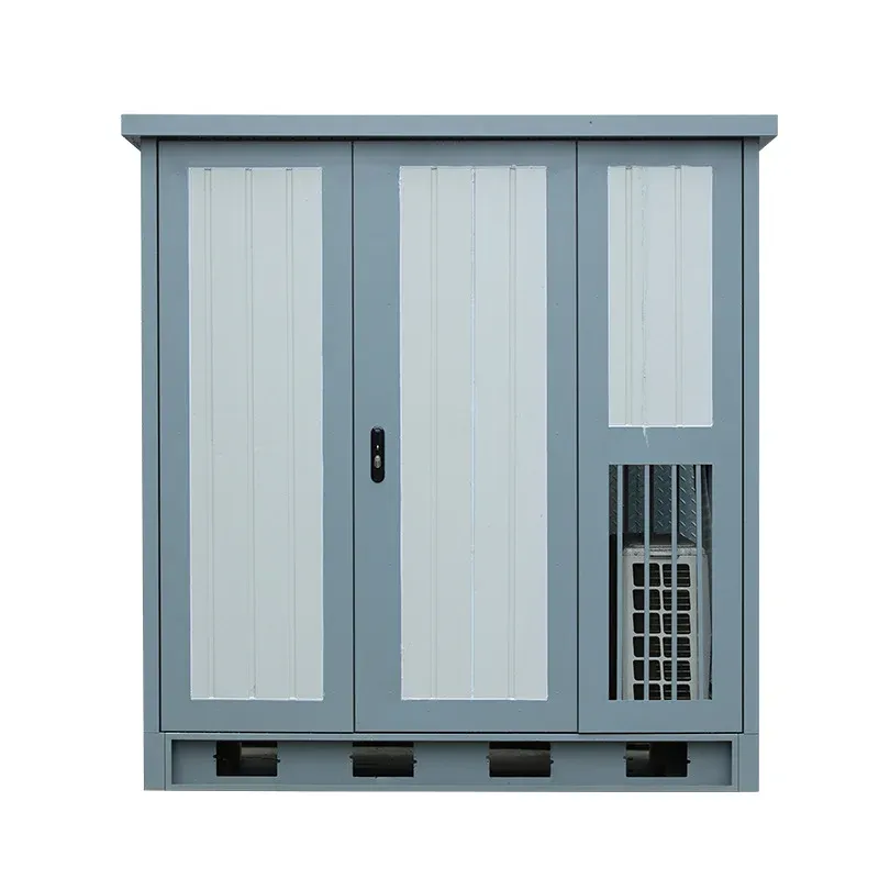 RH IP54 Waterproof Dustproof Powder Coated Steel Two-Compartment Outdoor Communication Cabinet Electronics Instrument Enclosure-boxintelecom