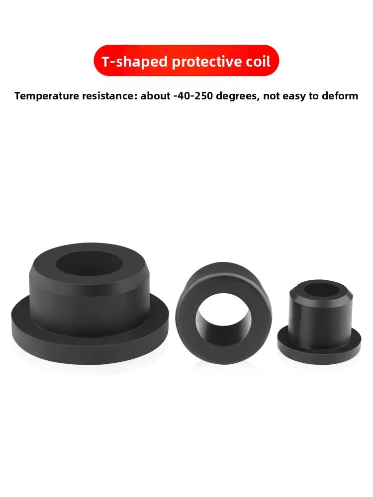 Round Hole T-Type Silicone Wire Protector Soft Rubber Sleeve for Electric Box Outlet Protection