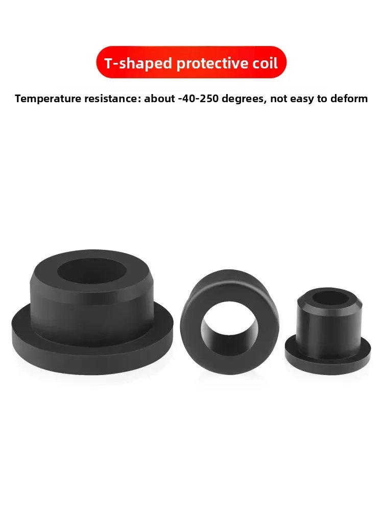 Round Hole T-Type Silicone Wire Protector Soft Rubber Sleeve for Electric Box Outlet Protection