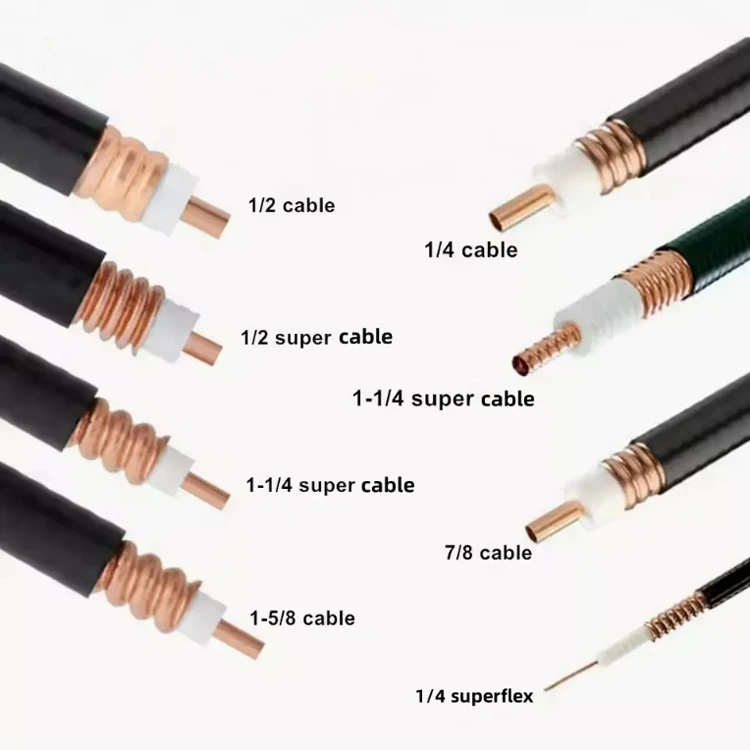 RF Feeder Cable Copper Aluminium Superflex 1/4" 3/8" 1/2" 7/8" 1 1/4" 1 5/8 50 Ohm Corruga