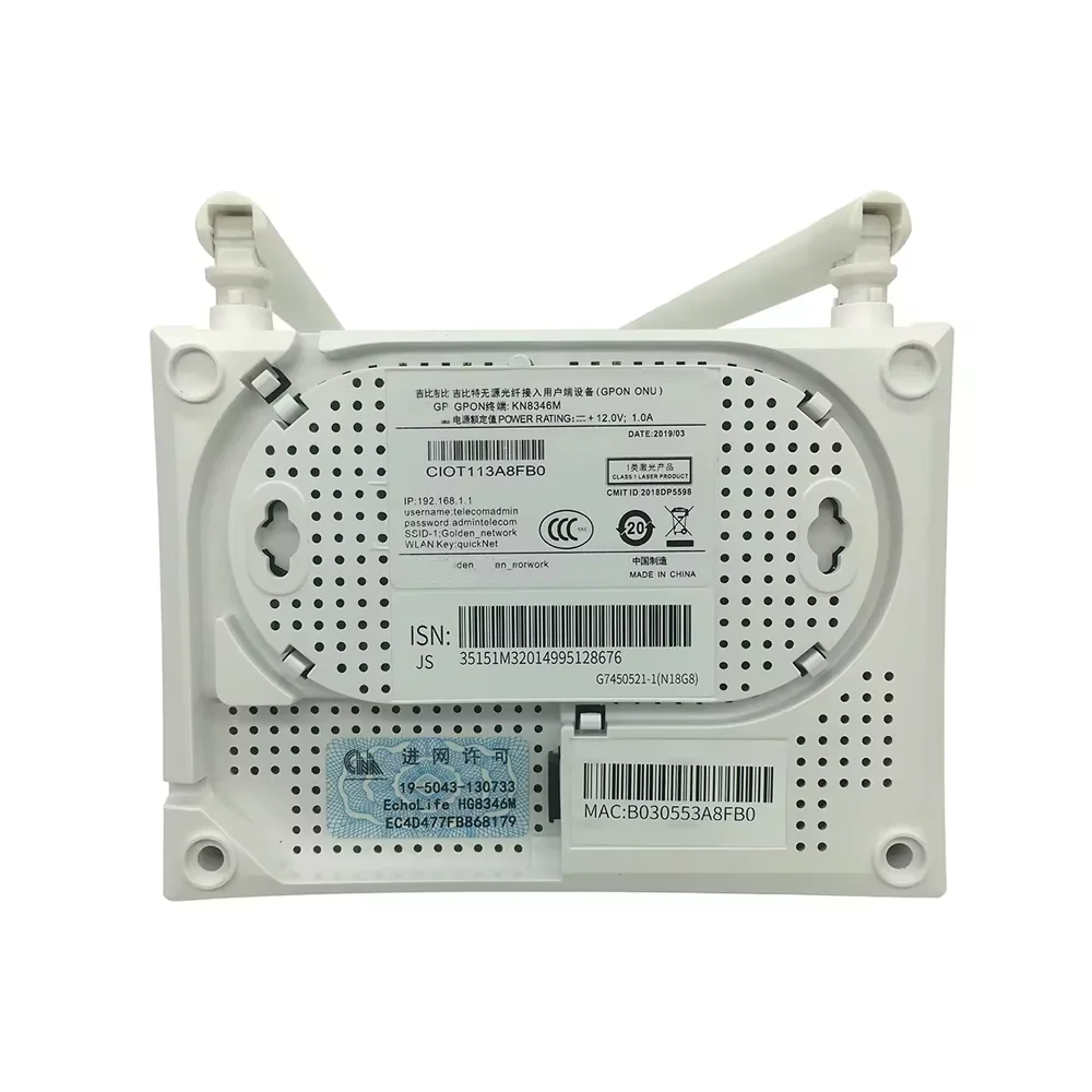 GPON ONU GM220-S 1GE+3FE LAN Port +2.4G WIFI 2dbi WIFI ONU ONT GEPON ONU-boxintelecom