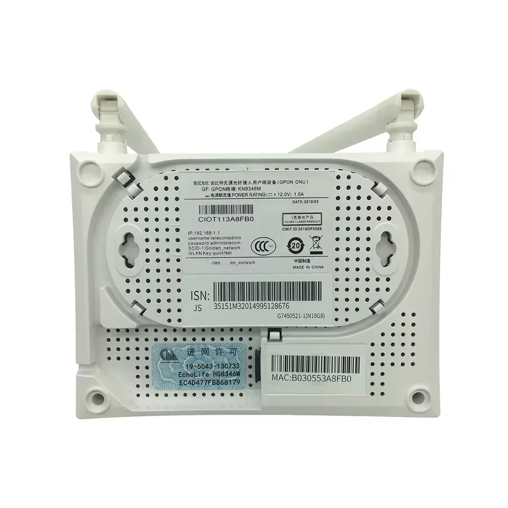 GPON ONU GM220-S 1GE+3FE LAN Port +2.4G WIFI 2dbi WIFI ONU ONT GEPON ONU-boxintelecom