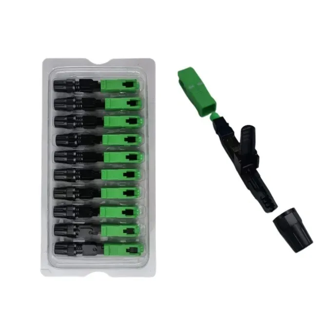 SC/APC Fiber Optic Fast Connector FTTH Cold Splice Quick Connector Telecom Grade