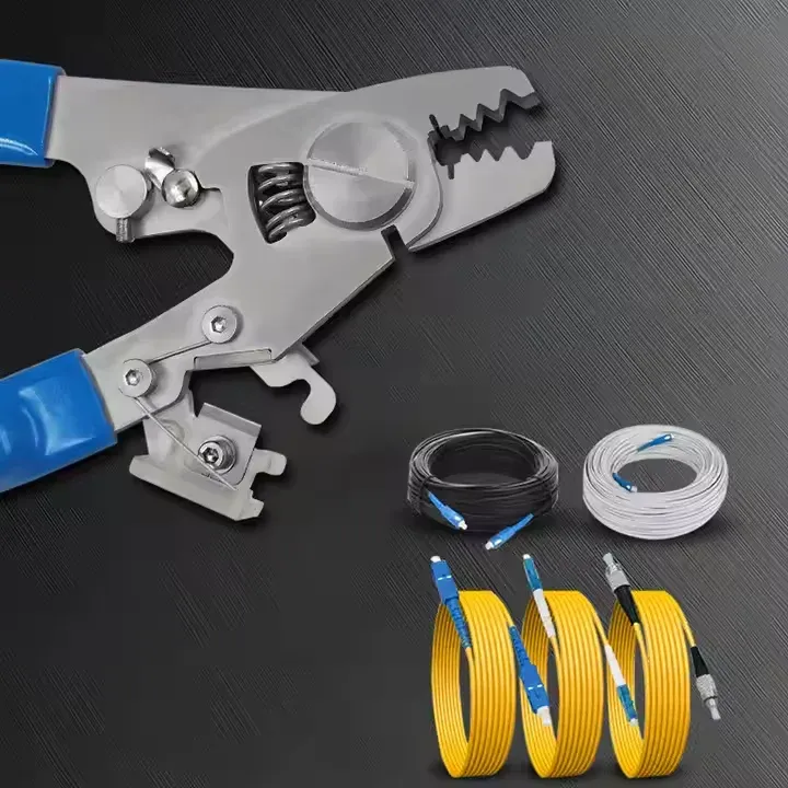 6-in-1 Multifunction Fiber Optic Stripper/Pliers/Wire Strippers FTTH Tools with 304 Stainl