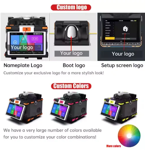 New Model Six Motors Splicing Machine Fiber Optic M5 Fusion Splicer with VFL OPM Functions