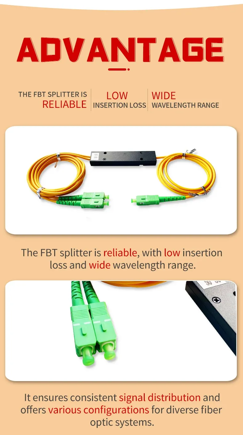 APT Hot Selling Mini 1*16 PLC Splitter Single Mode Fiber SC/APC FTTH FTTB FTTX Wi-Fi 4G 3G
