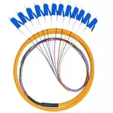 OS2 9/125 Singlemode LC/UPC Pigtail Fiber Optic Bundle 12 Fibers for FTTH Network Fiber Op