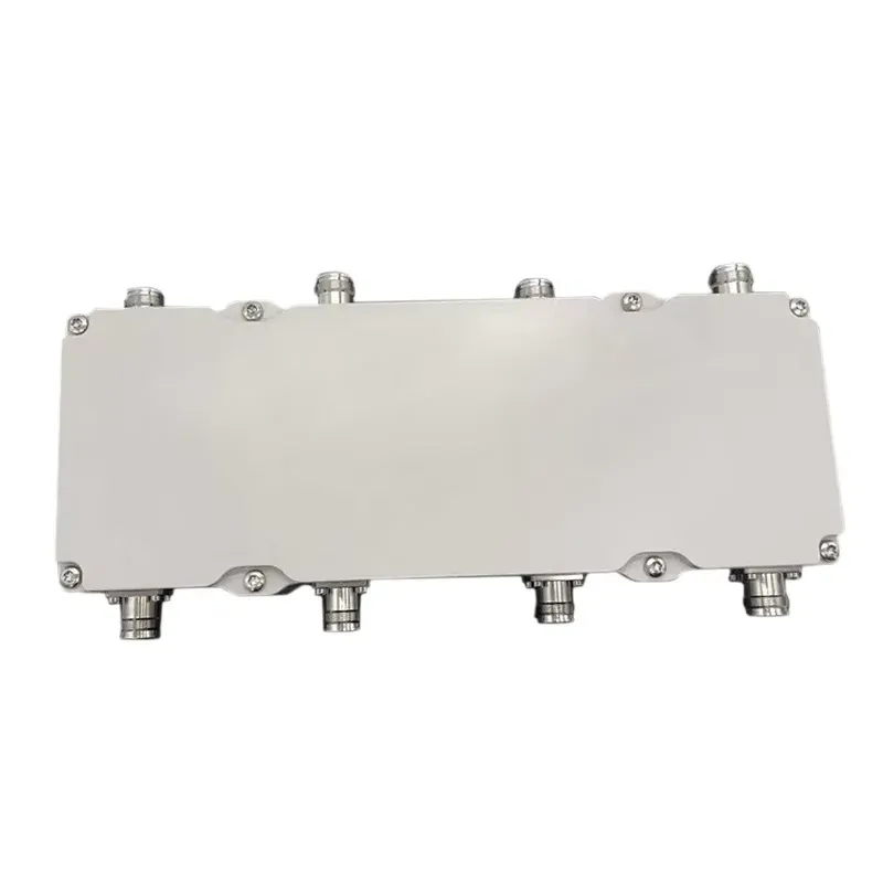 RF 380-2700MHz 4 in 4 out hybrid coupler combiner with 4.3-10 female type low PIM 160dBc  IP65 4