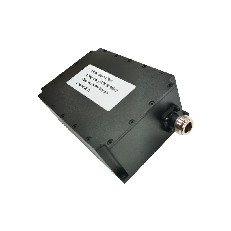 Factory Customized 758-960MHz RF Bandpass Filter with High Attenuation 30W RF Filter for I