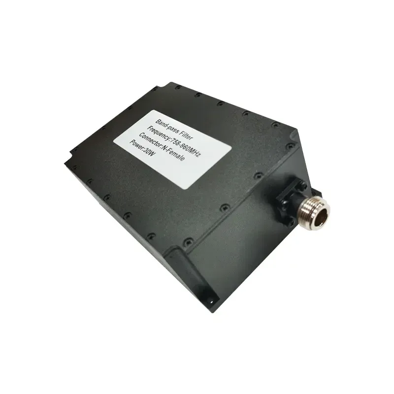 Factory Customized 758-960MHz RF Bandpass Filter with High Attenuation 30W RF Filter for I