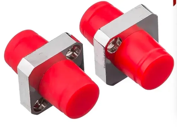 High Quality FC Single Mode Fiber Optic Adapter Square Metal Flange Coupler for FTTH Netwo